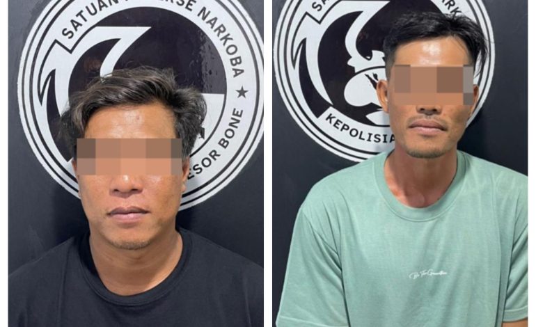 Polres Bone Amankan Dua Terduga Penyalahguna Sabu